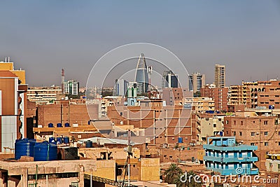 Sudan / Khartoum - 18 Feb 2017: The view on the old town of Khartoum, Sudan Editorial Stock Photo