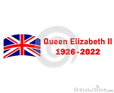 Queen Elizabeth 1926 2022 Red And British United Kingdom Emblem Editorial Stock Photo