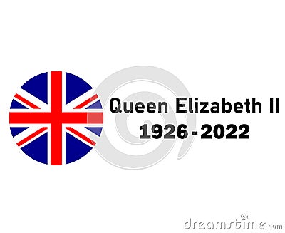 Queen Elizabeth 1926 2022 Black And British United Kingdom Flag Emblem Editorial Stock Photo