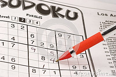 Sudoku puzzle Stock Photo