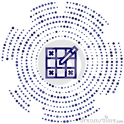 sudoku vector icon. sudoku editable stroke. sudoku linear symbol for use on web and mobile apps, logo, print media. Thin line Vector Illustration