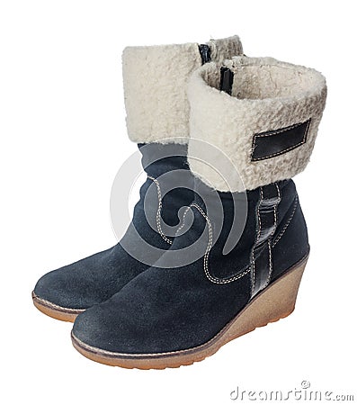 Suede woman boots Stock Photo
