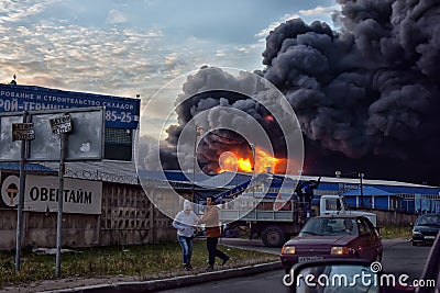 The suffocating smoke and soot in fires Editorial Stock Photo