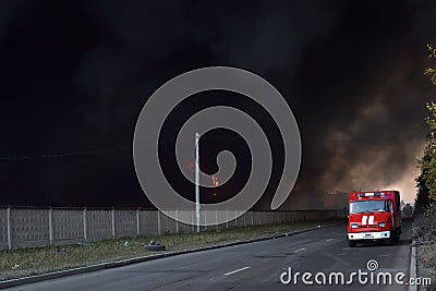 The suffocating smoke and soot in fires Editorial Stock Photo