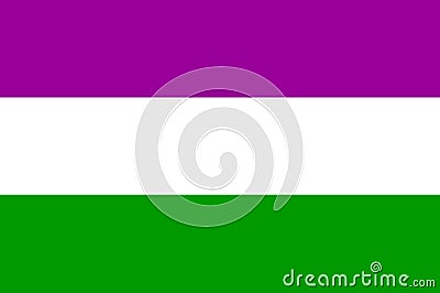 Suffragette flag symbol Stock Photo