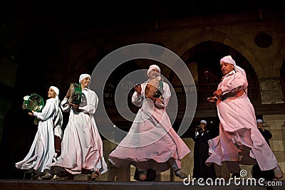 SUFI WHIRLING DERVISHES, CAIRO, EGYPT Editorial Stock Photo