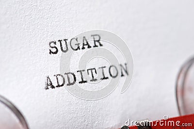 Sugar addition concept Stock Photo