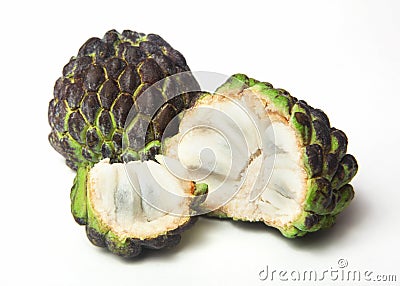 Sugar apple on a white background Stock Photo