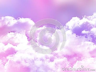 Sugar cotton candy cloud background Stock Photo