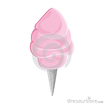 Sugar cotton symbol isolated Vector Illustration