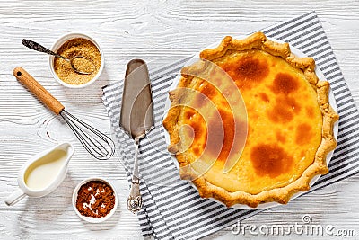 sugar cream pie, hoosier pie, custard cream pie Stock Photo