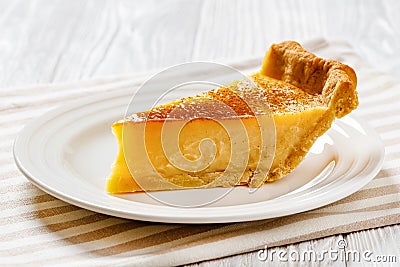 sugar cream pie, hoosier pie, custard cream pie Stock Photo