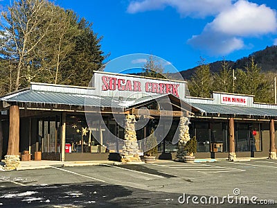 Sugar Creek Gem Mining, Banner Elk, NC Editorial Stock Photo