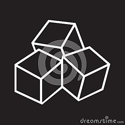 Sugar cubes icon Vector Illustration