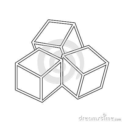 Sugar cubes icon Vector Illustration