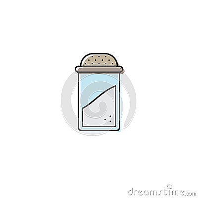 Sugar dispenser vector icon isolated on white background Vector Illustration