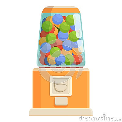 Sugar distributor bubble icon cartoon vector. Vending machine Vector Illustration