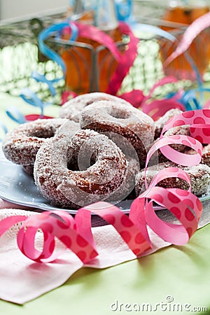 Sugar donuts Stock Photo