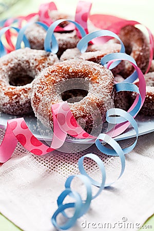 Sugar donuts Stock Photo