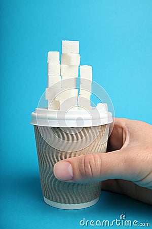 Sugar drink addict, carbohydrate. Culinary allergy Stock Photo