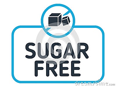 Sugar free label vector. No sugar badge isolated on white background. Vector Illustration