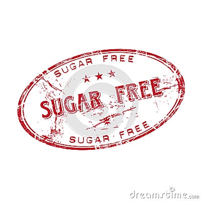 Sugar free rubber stamp Vector Illustration