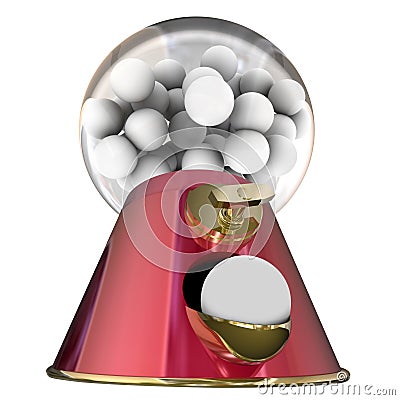 Sugar Gum Balls Candy Dispenser Bubblegum Tooth Decay Stock Photo