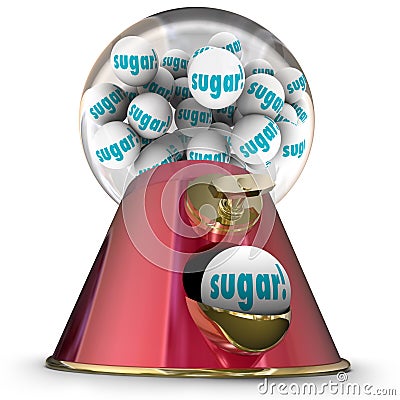 Sugar Gum Balls Candy Dispenser Bubblegum Tooth Decay Stock Photo