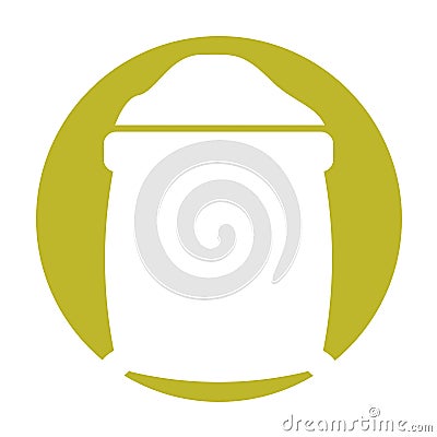Sugar sack isolated icon Vector Illustration