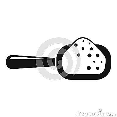 Sugar sack spoon icon, simple style Vector Illustration