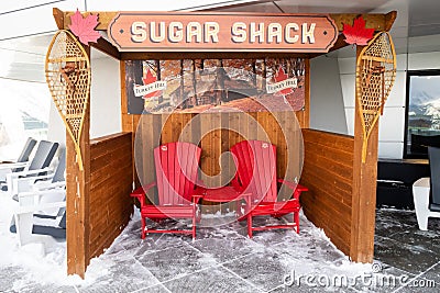 Sugar shack at Banff Gondola Editorial Stock Photo