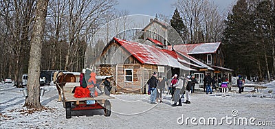 Sugar shacks. Editorial Stock Photo