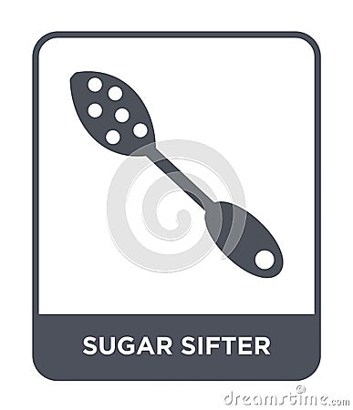 sugar sifter icon in trendy design style. sugar sifter icon isolated on white background. sugar sifter vector icon simple and Vector Illustration