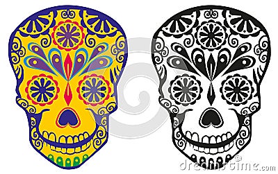 Sugar skull Vector Illustration