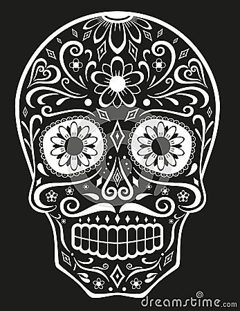 Sugar Skull Vector Illustration