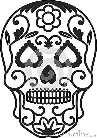 Sugar Skull Vector Illustration