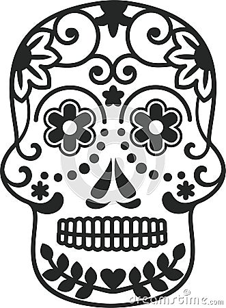 Sugar Skull Vector Illustration