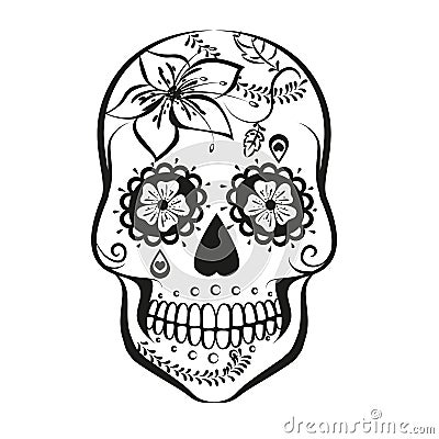 Sugar Skull Vector Illustration