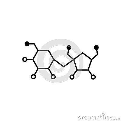 Sugar structural formula. Sucrose, saccharose. Skeletal chemical sweets formula Vector Illustration