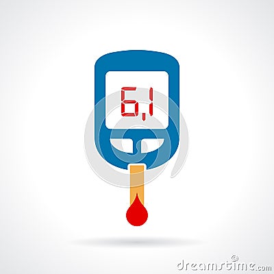 Sugar test meter Vector Illustration