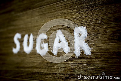 Sugar text 3 Stock Photo