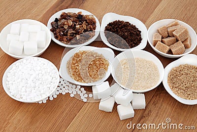 Sugar Types Stock Photo