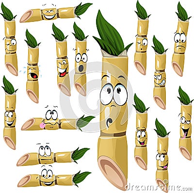 Sugarcane cartoon Vector Illustration