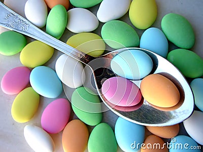 Sugared Almonds Stock Photo