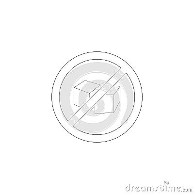 Sugarless icon line inside circle illustration design Vector Illustration