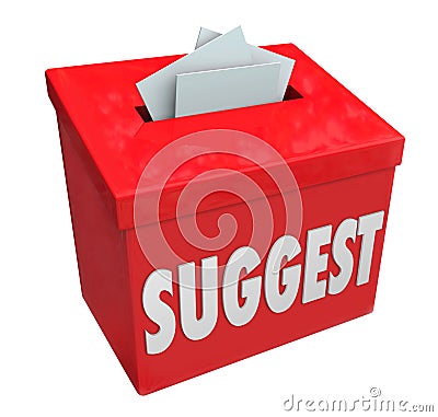 Suggest Word Submission Box Ideas Comments Suggestions Feedback Stock Photo