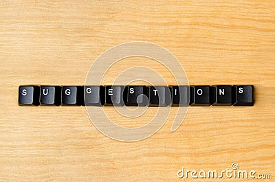 Suggestions word Stock Photo
