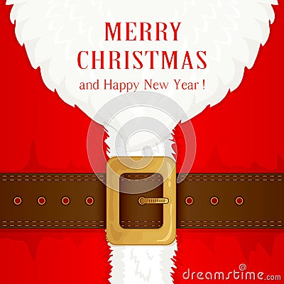 Suit and beard Santa Claus Vector Illustration