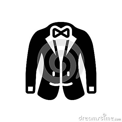 Black solid icon for Suit, formal and getup Vector Illustration