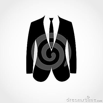 Suit icon isolated on white background. Vector Illustration